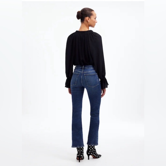 Madewell Mid Rise Kick Out Crop Jeans Blue Size 27 - Picture 3 of 13